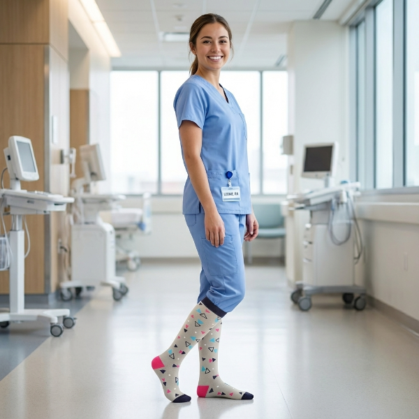 Stretch-Bein-Fitness-Kompressionsstrümpfe