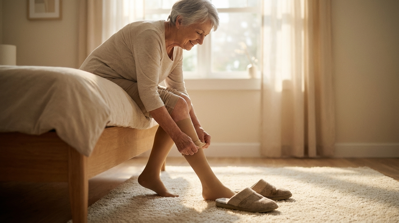Medizinische Kompressionsstrümpfe gegen Krampfadern Elastische Kompression